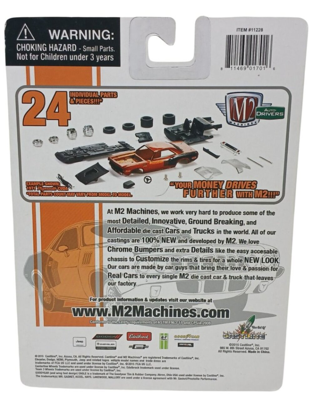 M2 Machines Auto-Drivers 1971 Plymouth HEMI Cuda Diecast W/Display New Sealed S4 - Picture 2 of 8